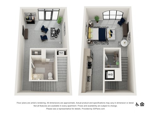 SC-Live Work Floor Plan at The Baxly, Savannah